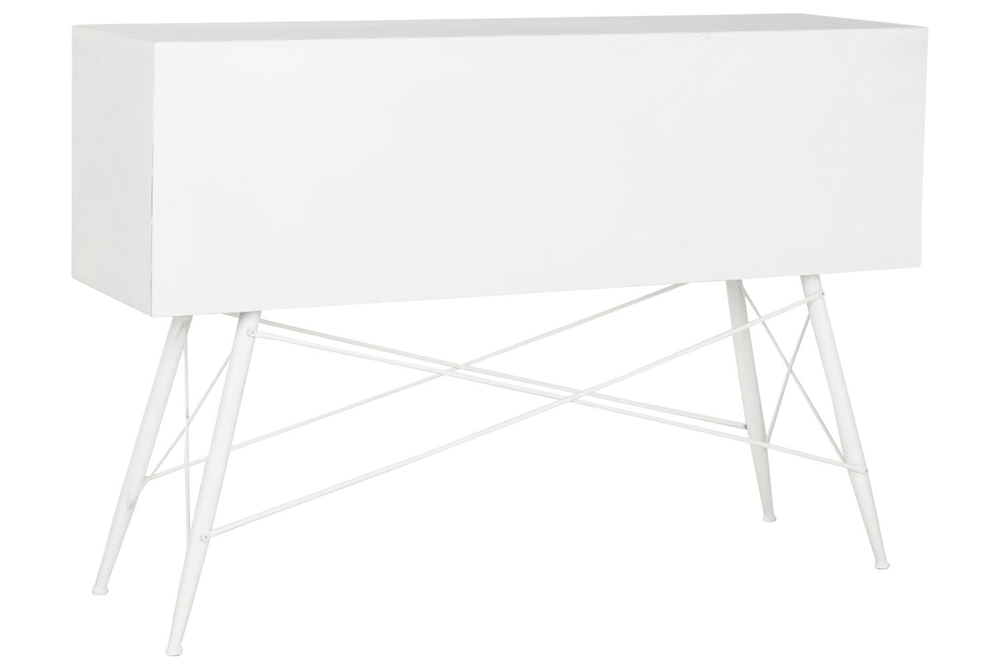 CONSOLA METAL CRISTAL 120X35X80 17:1 KG BLANCO