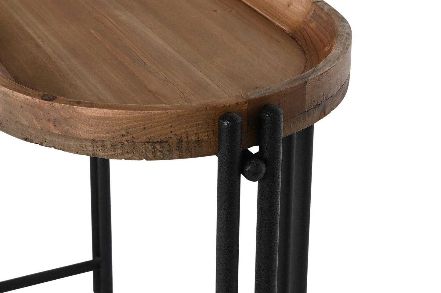 CONSOLA MADERA METAL 115X40X75 MARRON