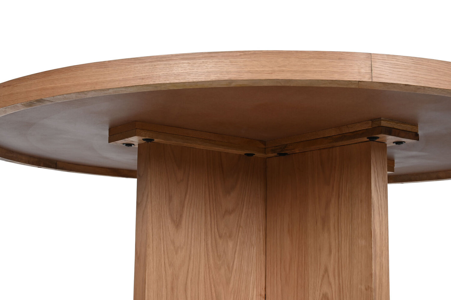 MESA REDONDA COMEDOR ROBLE MDF 152X152X76 VENEER