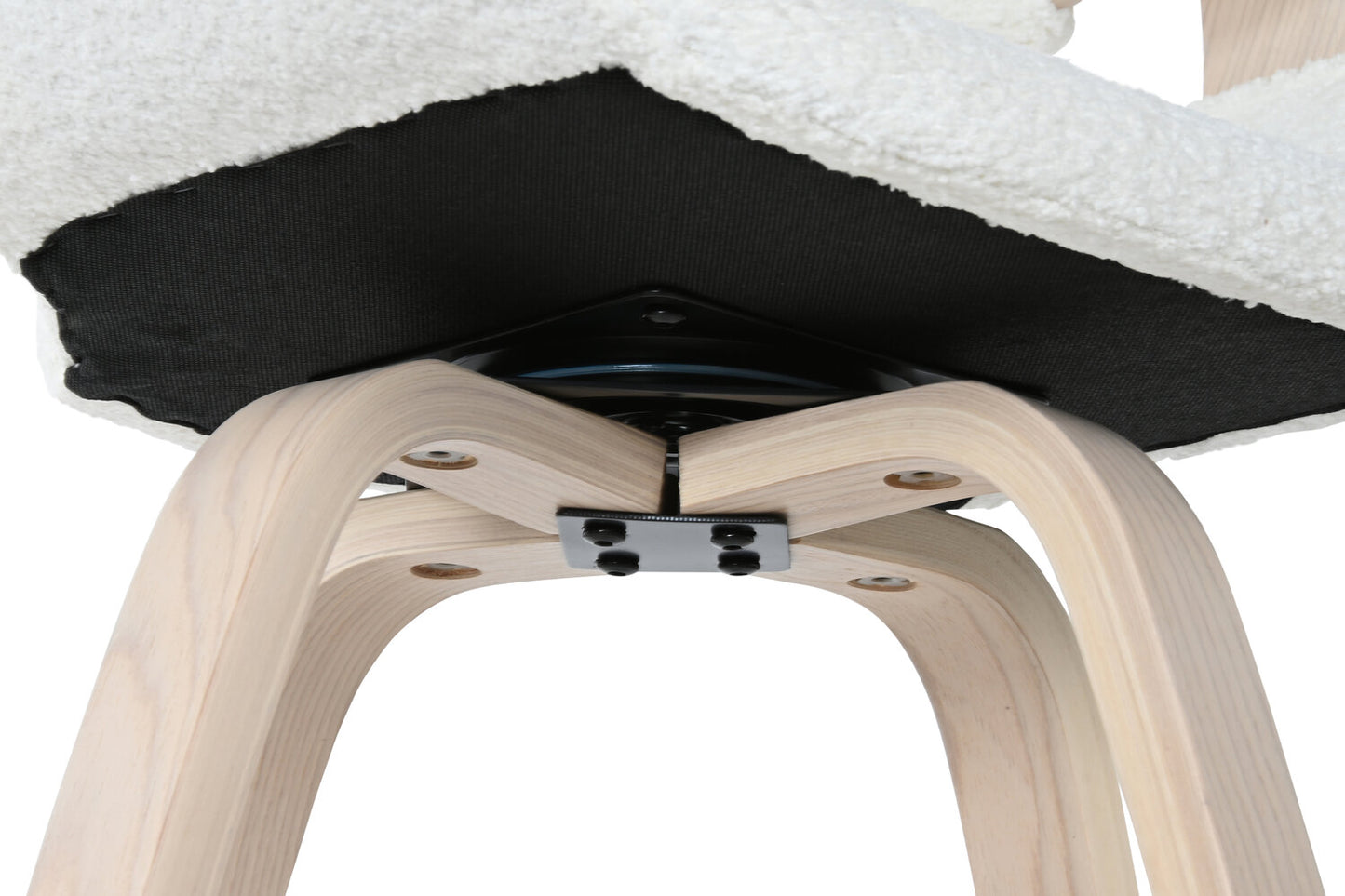 TABURETE MADERA POLIESTER 55:5X52:5X92:5 BLANCO