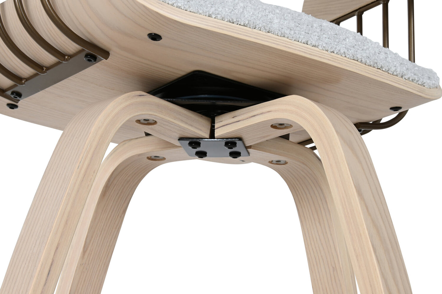 SILLA MADERA POLIESTER 51X55X76:5 GRIS