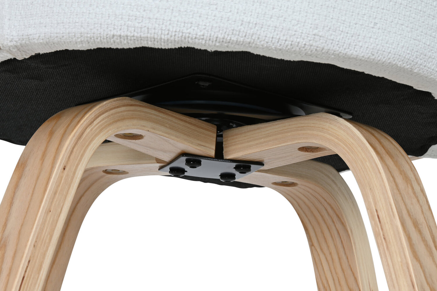 TABURETE MADERA POLIESTER 53:5X50:5X88 BLANCO