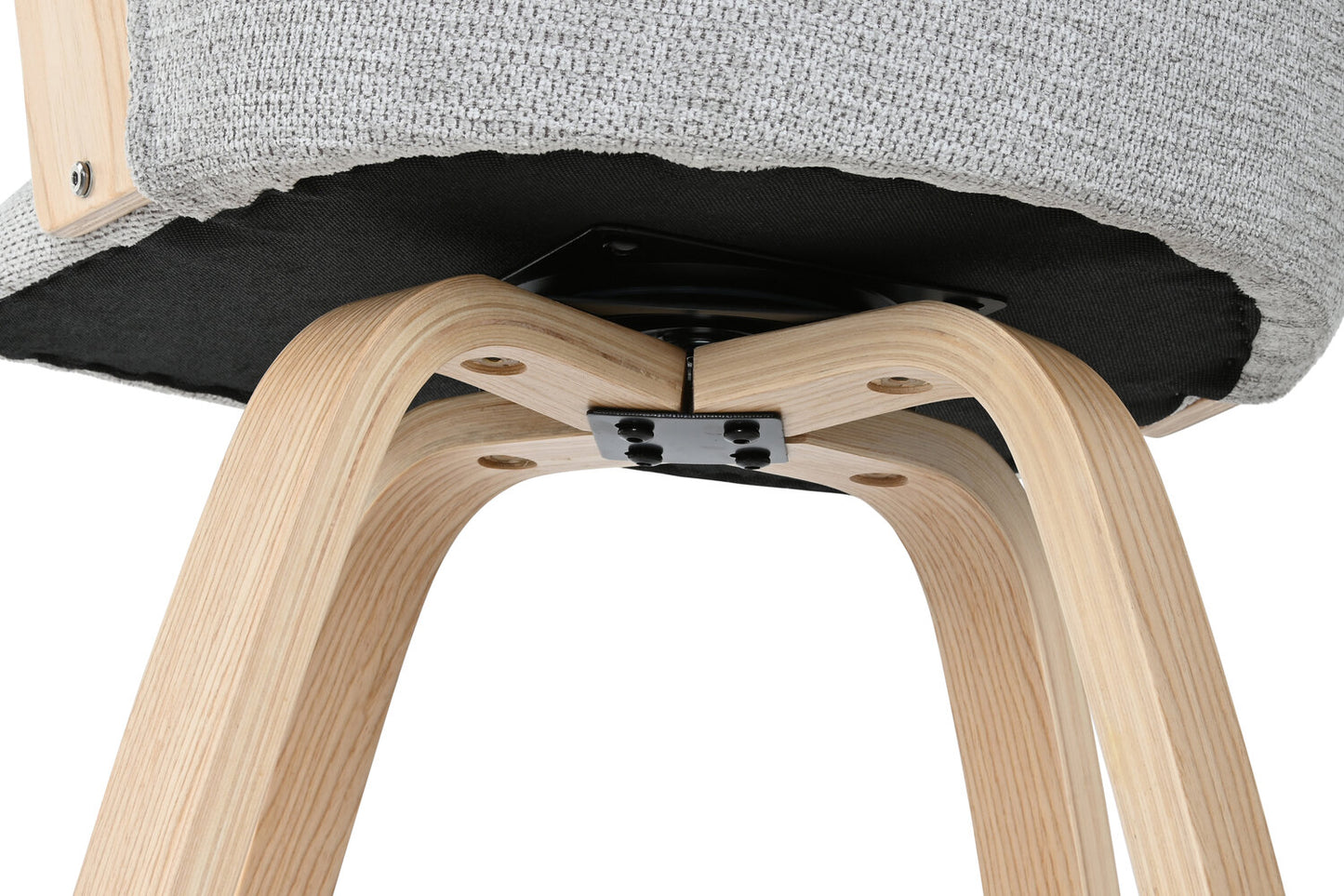 TABURETE MADERA POLIESTER 58X56X95 GRIS