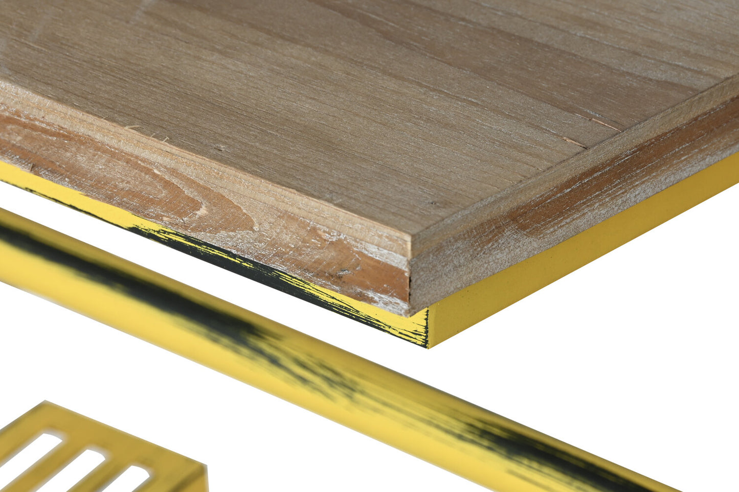 CONSOLA METAL MADERA 160X40X88 BICICLETA AMARILLO