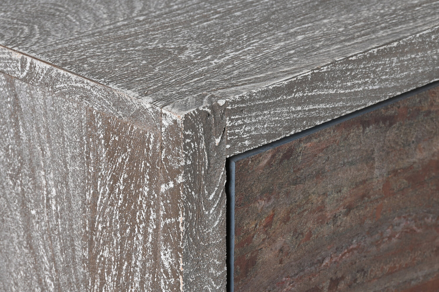 BUFFET MANGO PIEDRA 175X40X81 GRIS