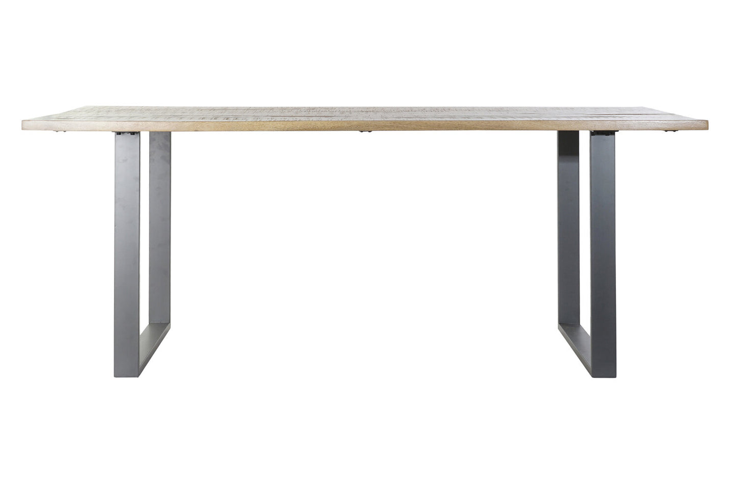 MESA COMEDOR MANGO METAL 200X100X76 4:40 NATURAL