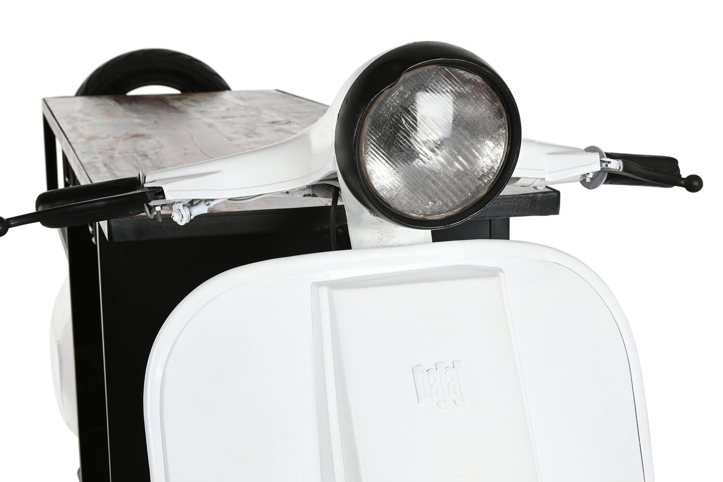 MUEBLE BAR METAL MADERA 240X72X110 SCOOTER BLANCO