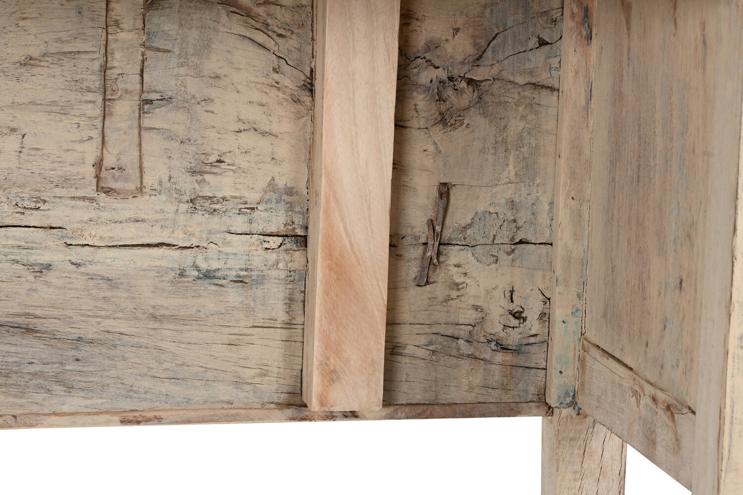 CONSOLA TECA MANGO 150X40X75 TALLAS ANTIGUAS