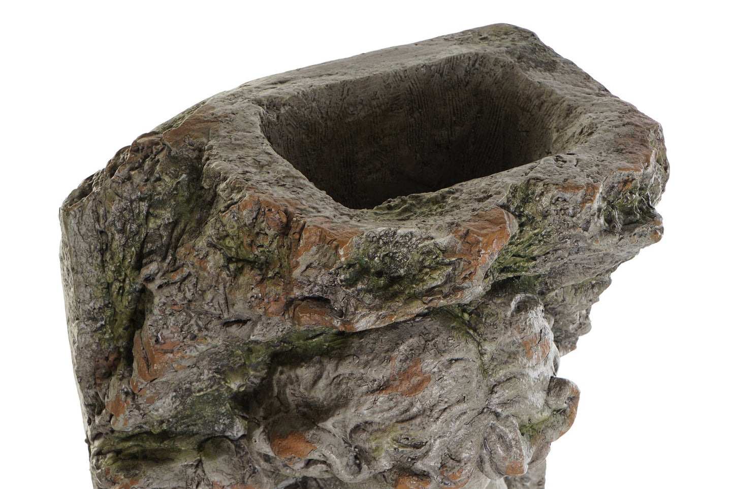 MACETERO FIBRA VIDRIO 29X22X74 ANGEL GRIS