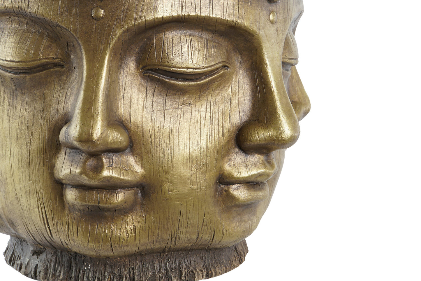 MACETERO MAGNESIA 30X34X30 BUDA ENVEJECIDO DORADO