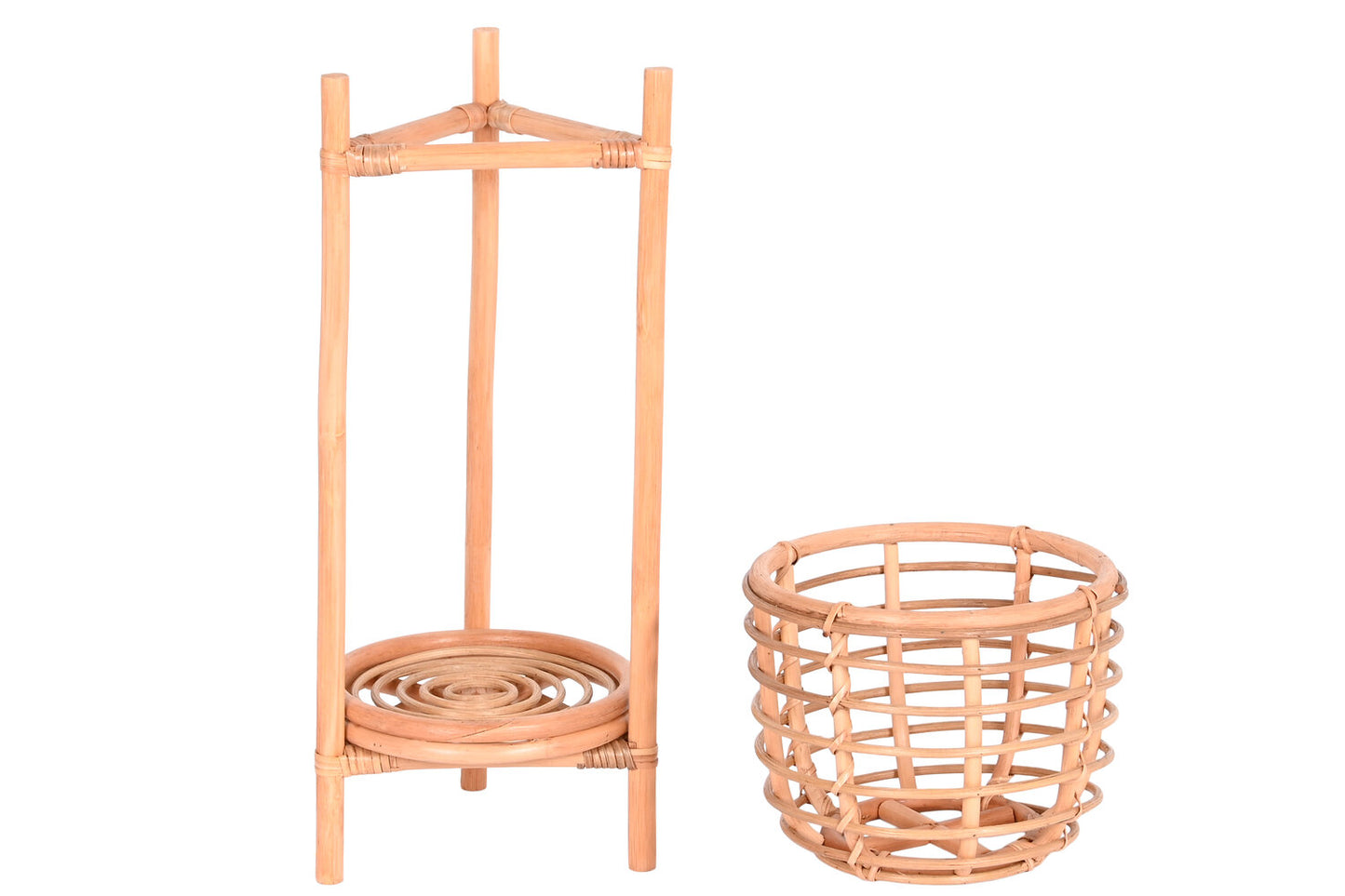 MACETERO RATAN 25X25X70 NATURAL