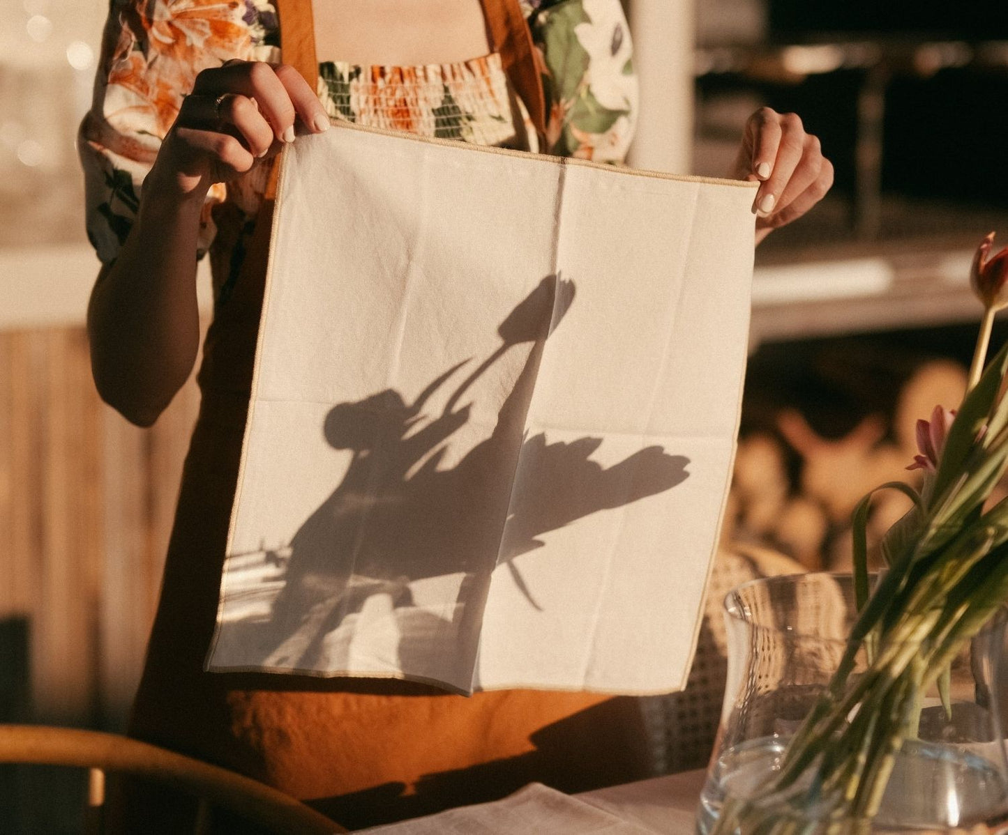 SET 2 SERVILLETAS MARFIL 40X40CM