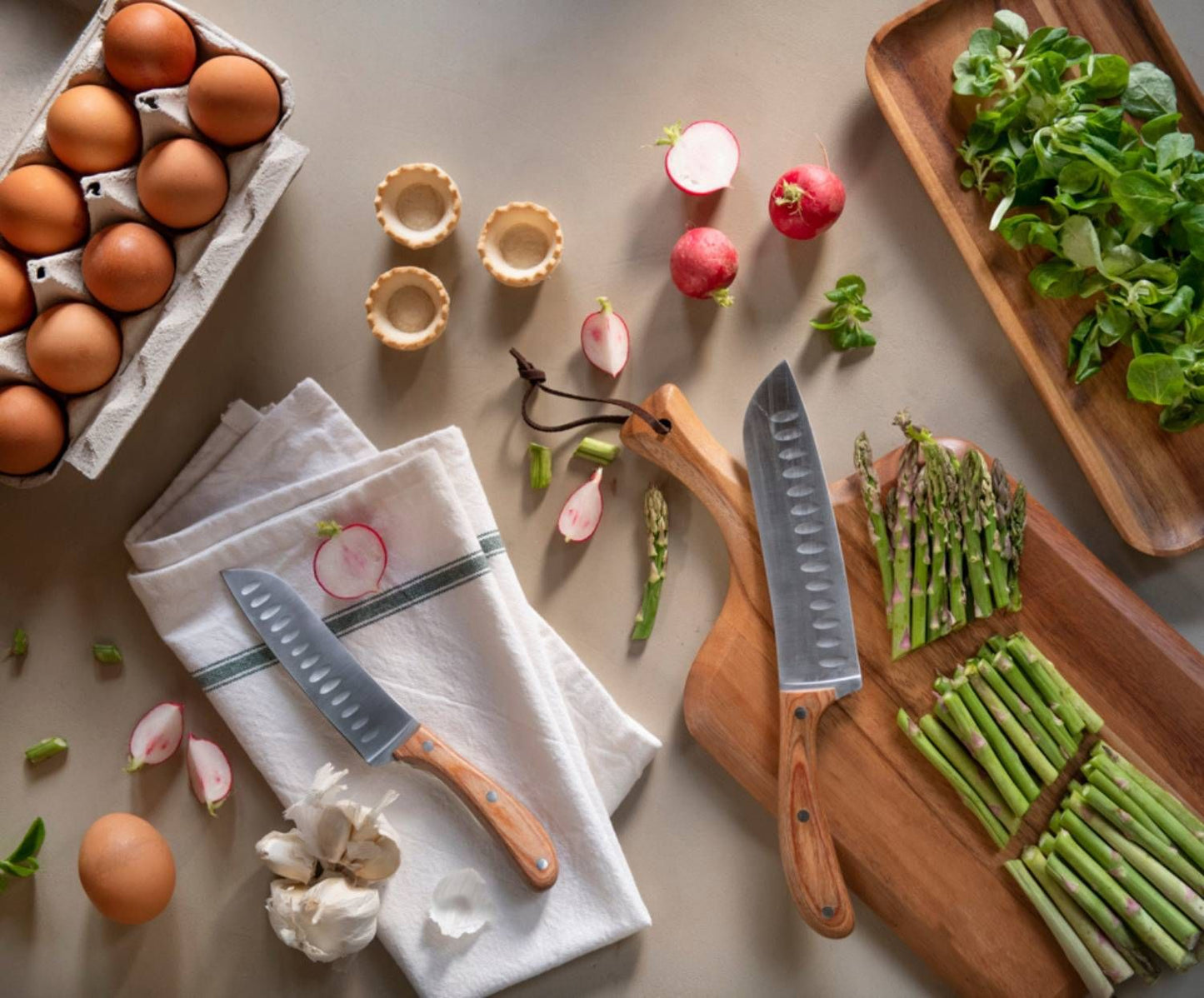 SET 2 CUCHILLOS SANTOKU ACACIA