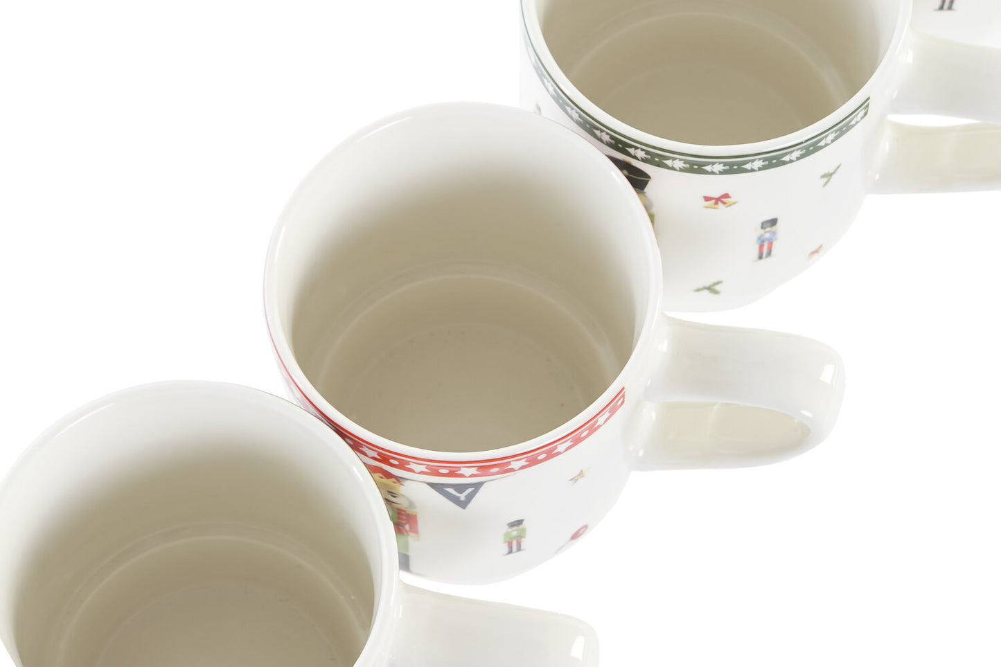 MUG SET 4 PORCELANA METAL 12X12X36 CASCANUECES