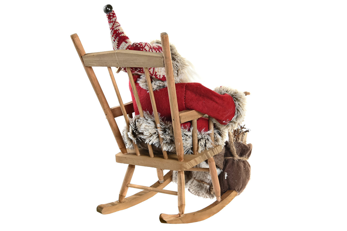 FIGURA POLIESTER MADERA 23X25X35 SILLA ROJO