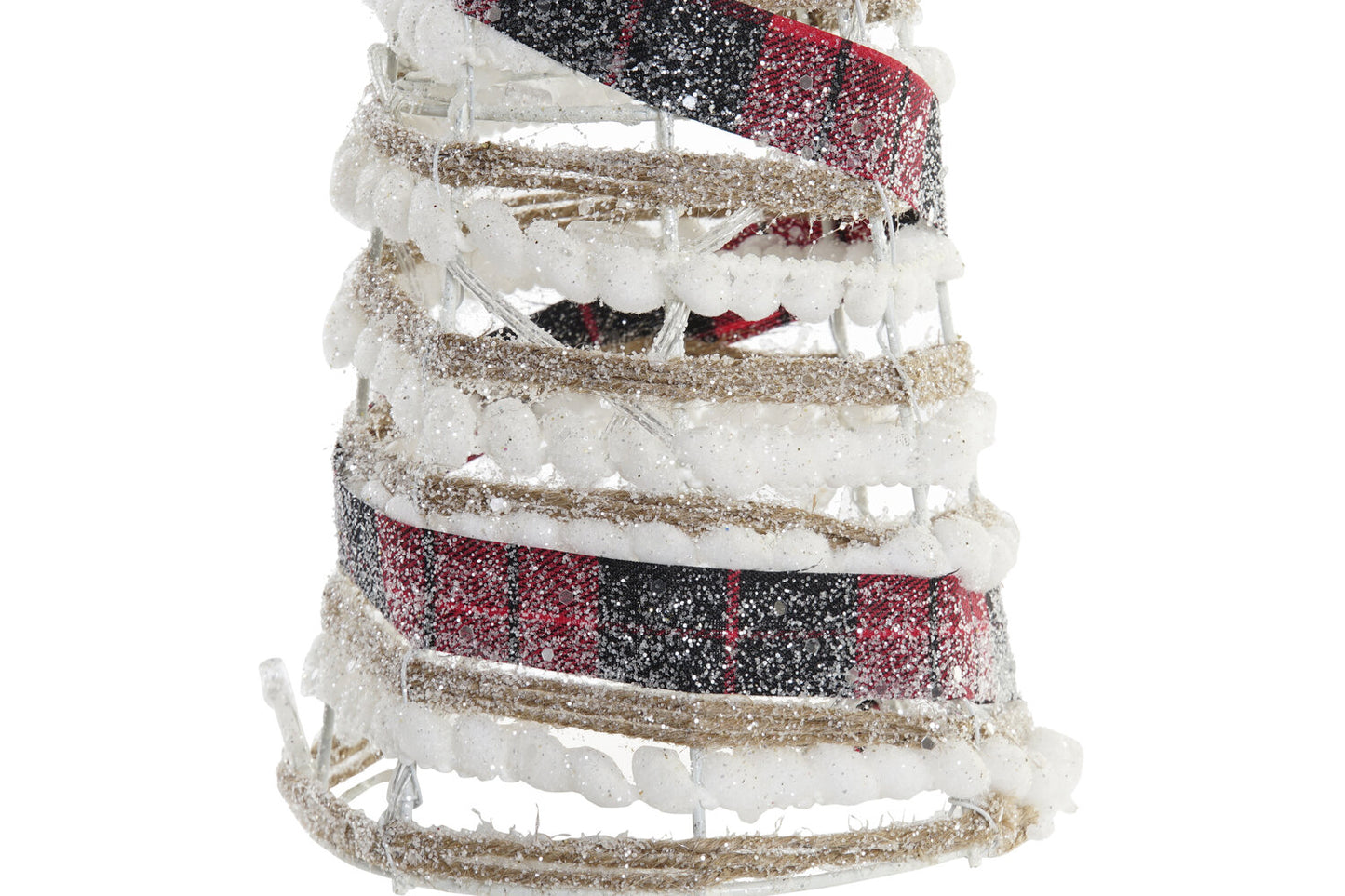 CONO SET 3 LED RATAN 20X20X80 3AA PLATEADO NATURAL