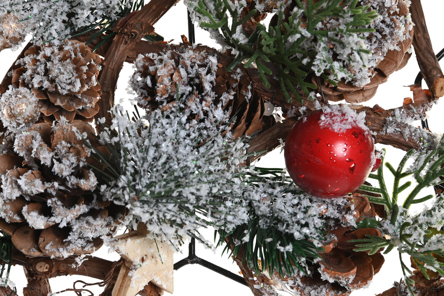 DECORACION COLGANTE PIÑAS METAL 24X24X7 ESTRELLA