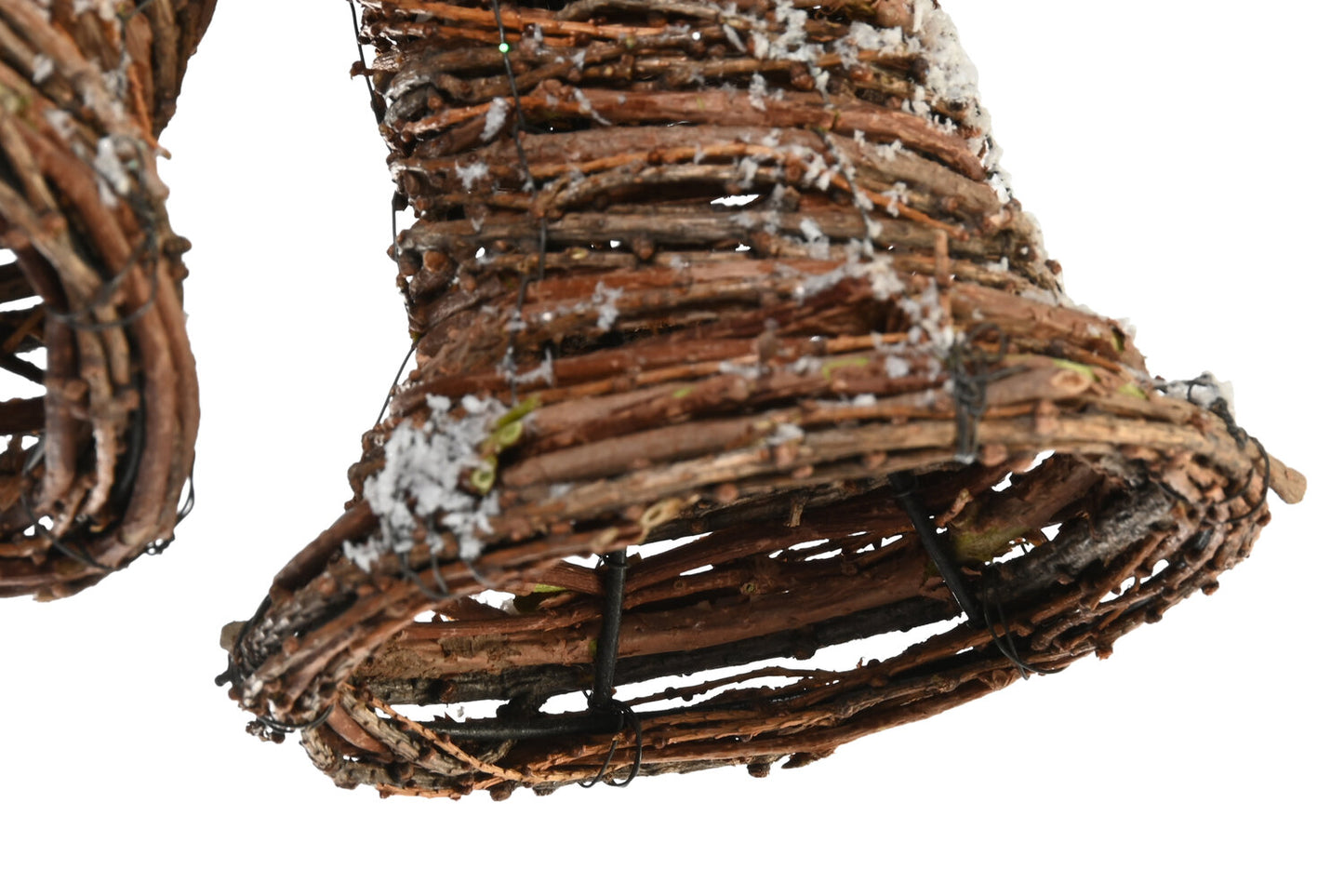 DECORACION COLGANTE RATAN PIÑAS 25X12X15 CAMPANAS