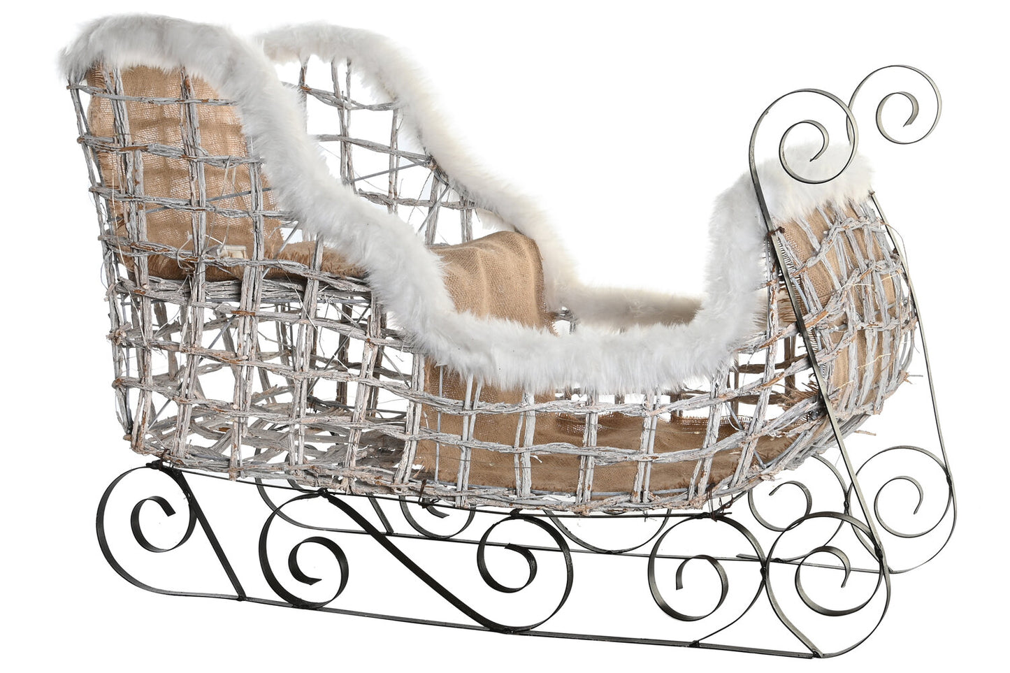 TRINEO LED RATAN 90X46X62 BLANCO