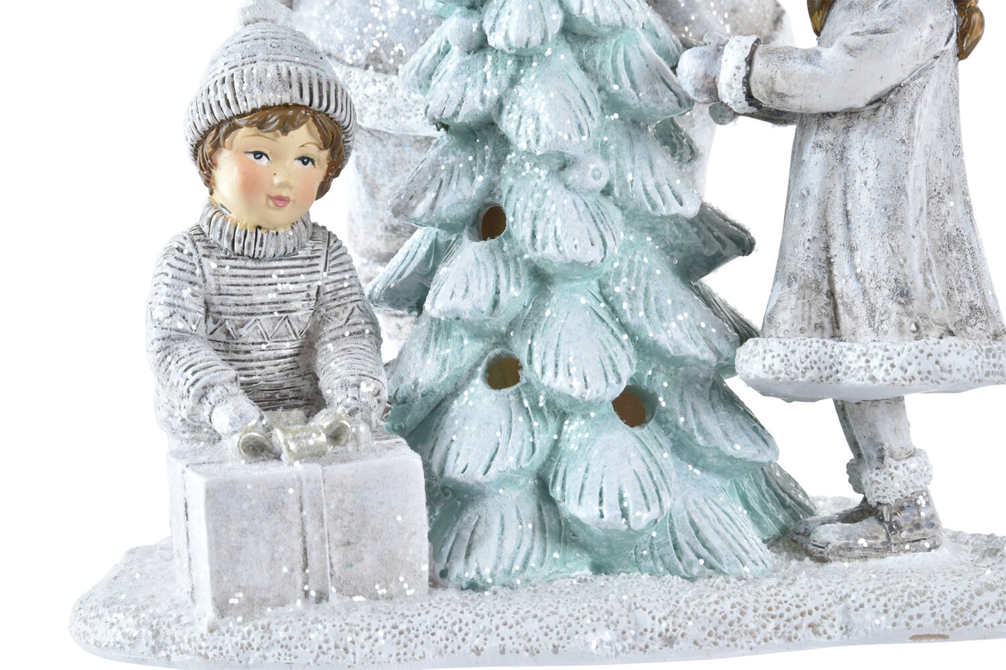 FIGURA RESINA LED 14:5X13X19:5 GRIS