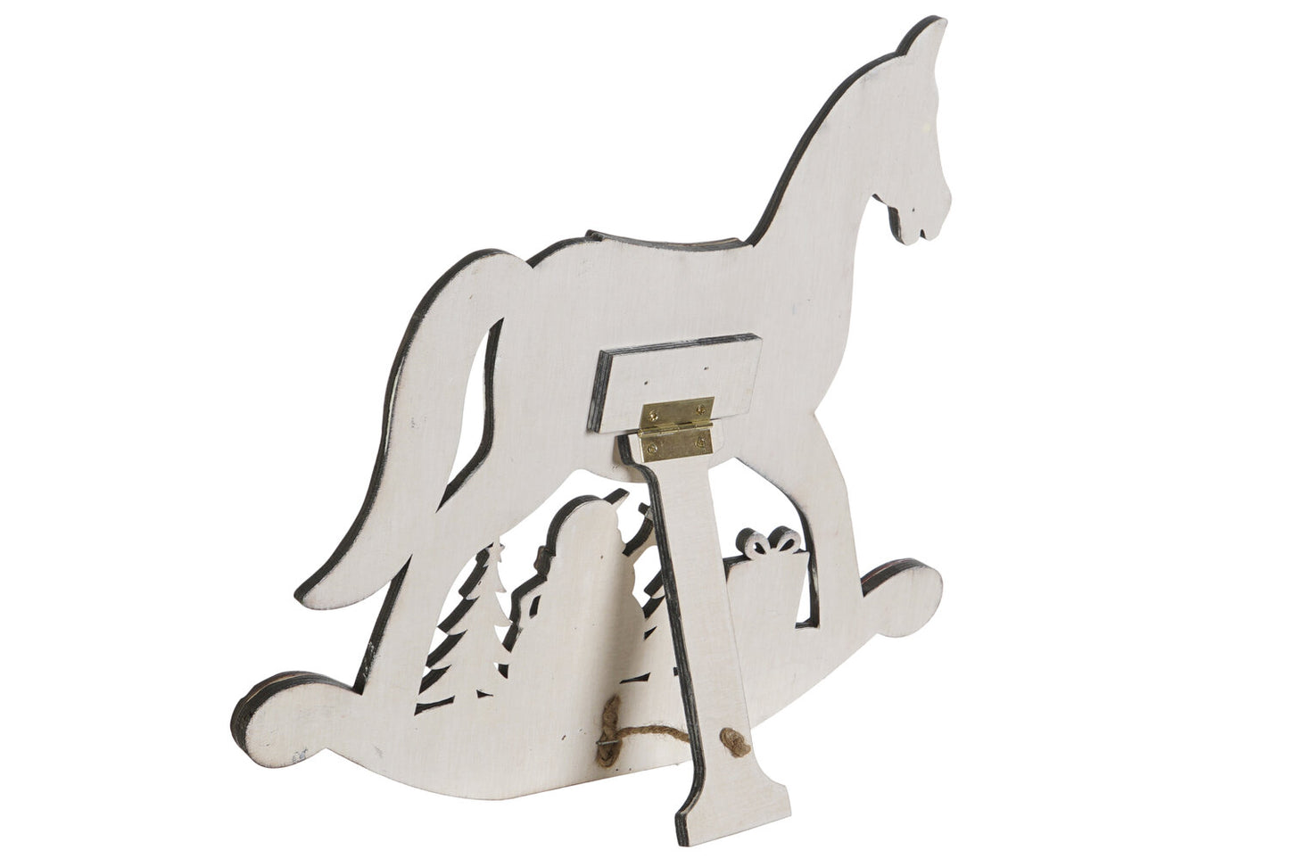 CABALLITO BALANCIN MADERA 34X2X30 BLANCO