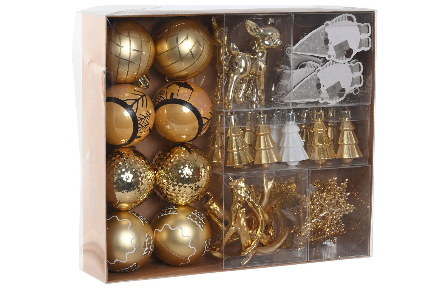 BOLA DECORACION SET 55 PE 28X6X24 DORADO