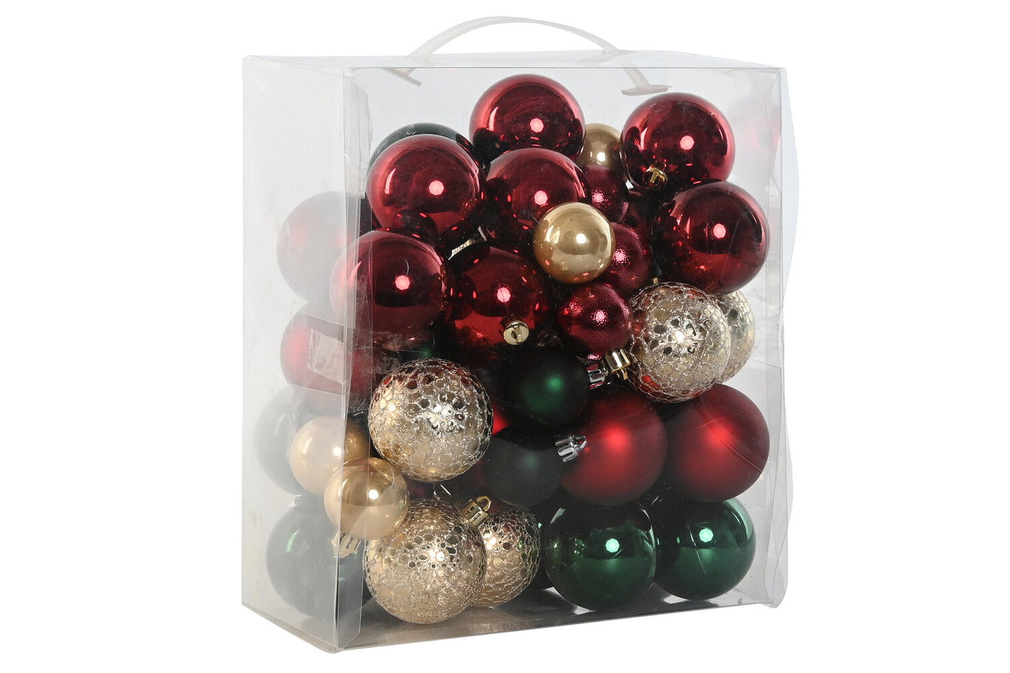 BOLA DECORACION SET 50 PE 27X12X25 6CM 4CM ROJO
