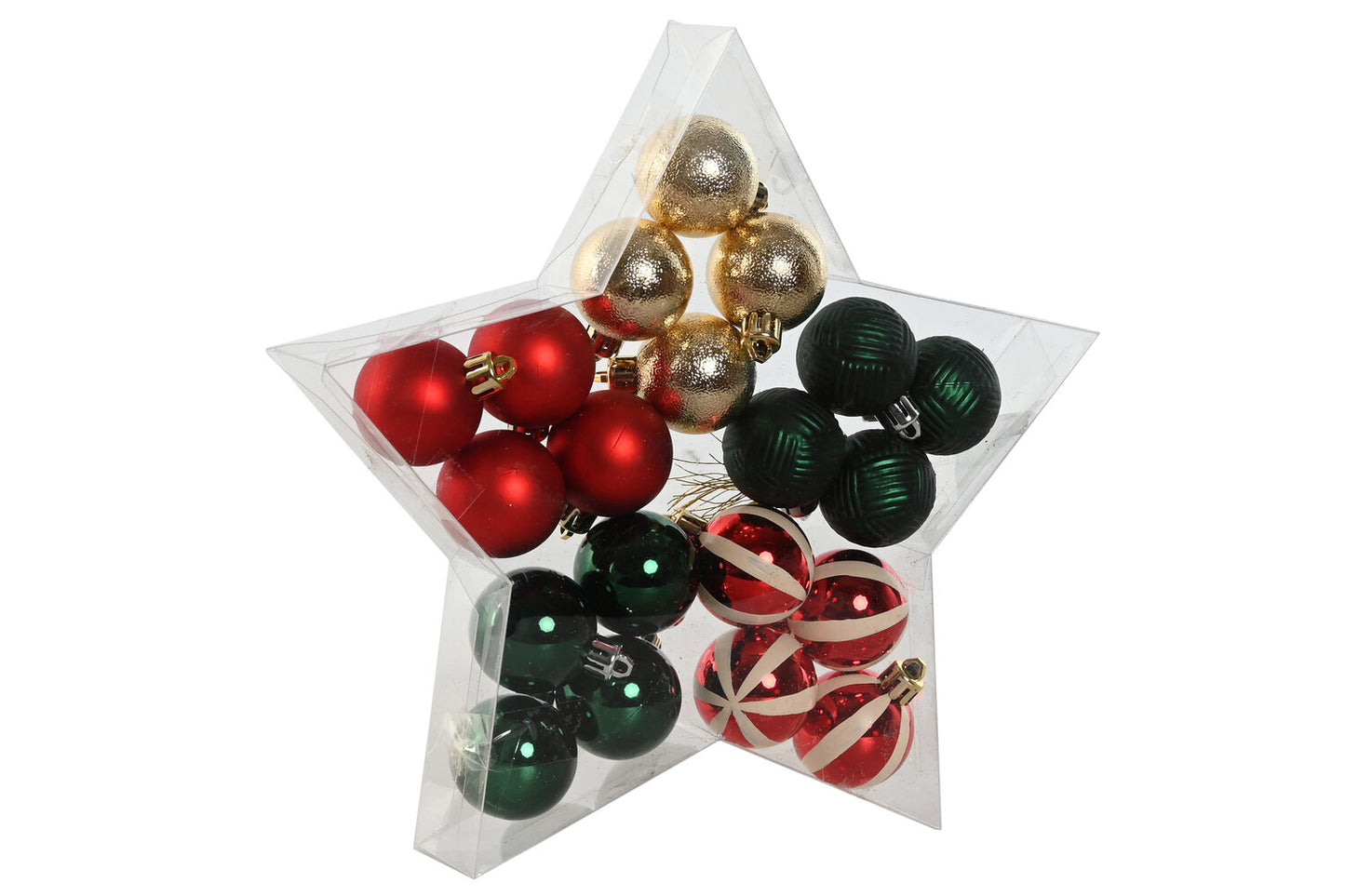 BOLA DECORACION SET 20 PE 27X4X26 4CM VERDE