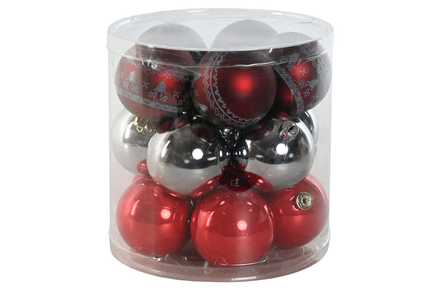 BOLA DECORACION SET 15 PE 21:5X21:5X22:5 8CM ROJO