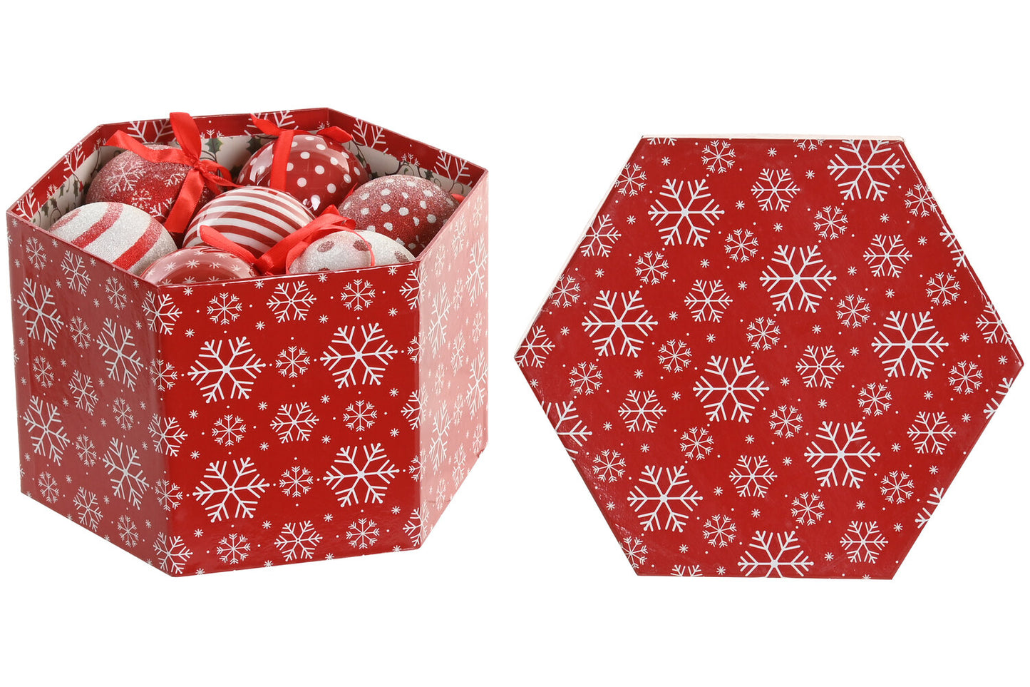 DECORACION COLGANTE SET 14 PVC 24X21X15:5 ROJO