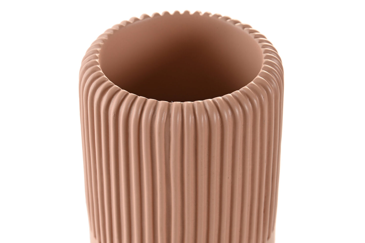 VASO CEMENTO 7X7X11 MATE TERRACOTA