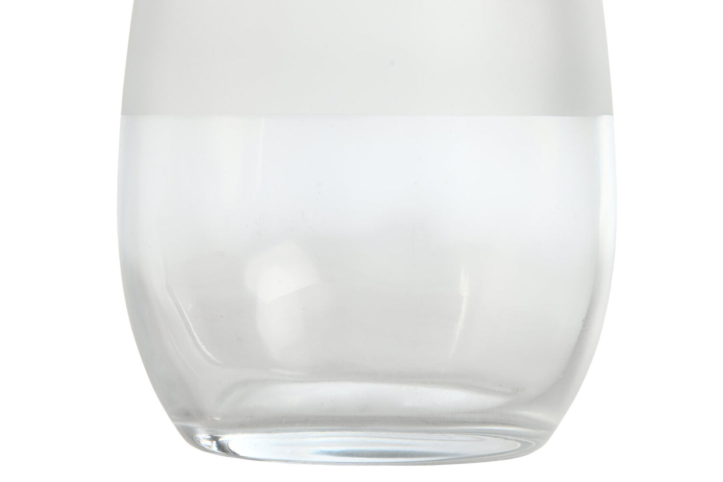 VASO CRISTAL 8X8X11 GLASEADO TRANSPARENTE