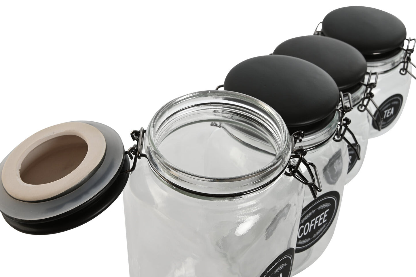 BOTE HERMETICO SET 4 CRISTAL 11:4X11:4X26:7 2L