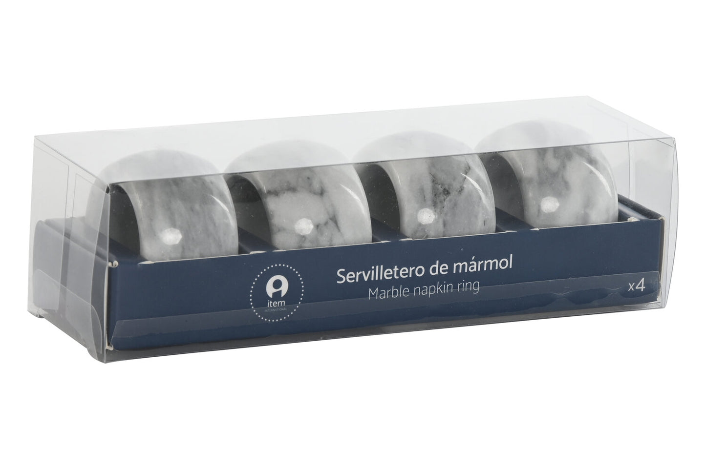 SERVILLETERO SET 4 MARMOL 4:8X4:8X3:3 BLANCO