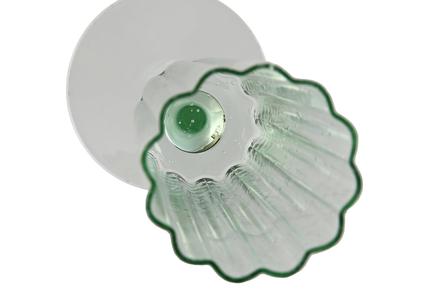 COPA SET 6 CRISTAL 6X6X23:7 230ML BURBUJAS VERDE