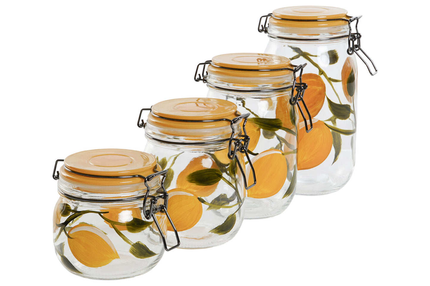 BOTE SET 4 CRISTAL 11:3X11:3X21:7 1500ML LIMONES