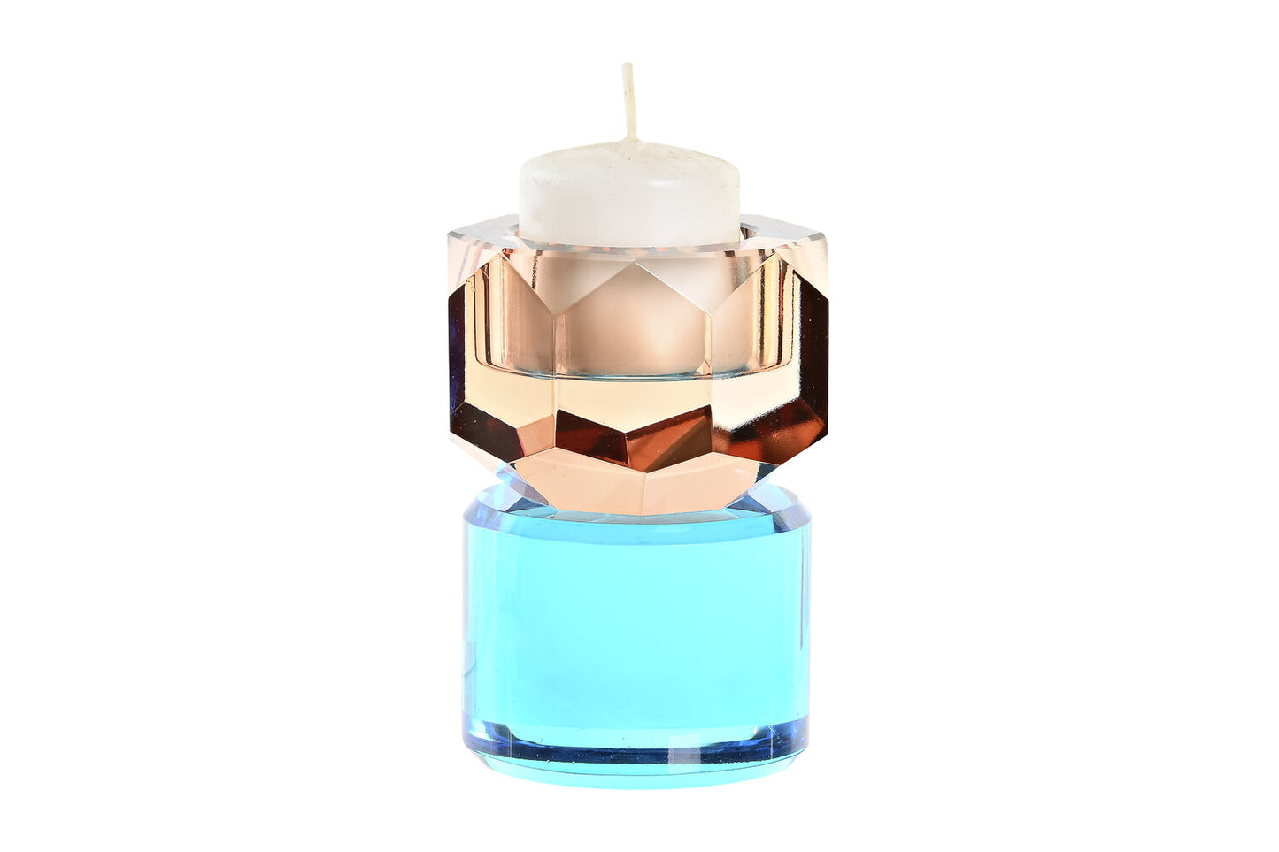 PORTAVELA CRISTAL 7X7X9 BICOLOR