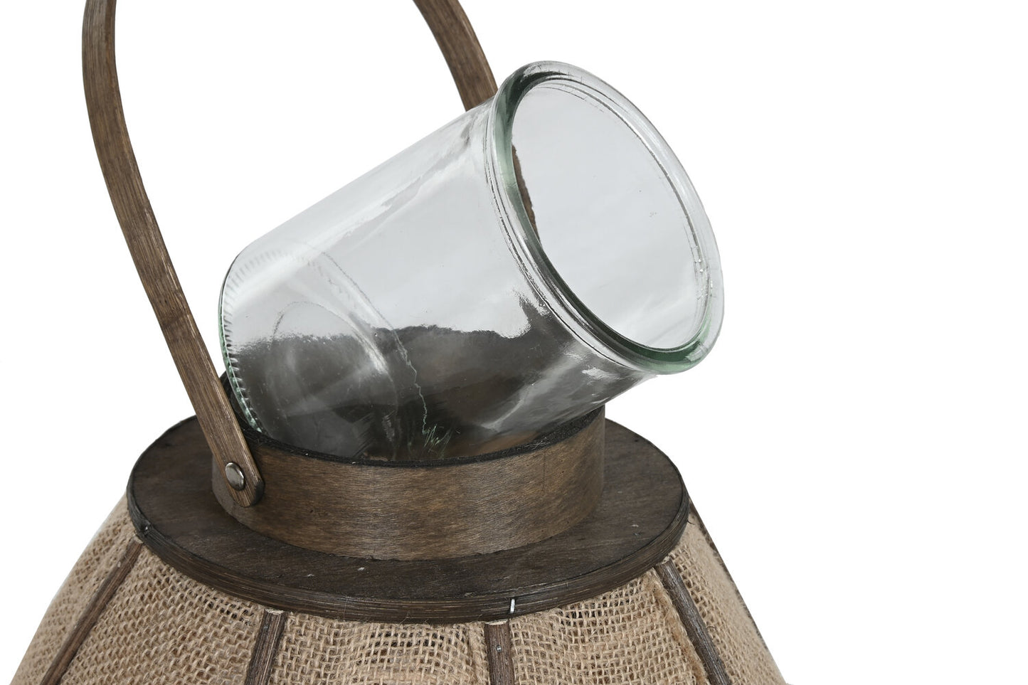 PORTAVELA YUTE BAMBU 37X37X84 NATURAL