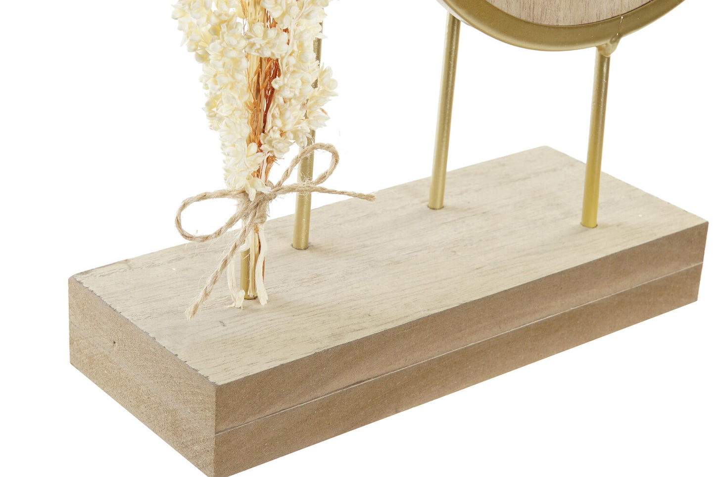 RELOJ SOBREMESA MDF METAL 26X8X53 ESPEJO NATURAL