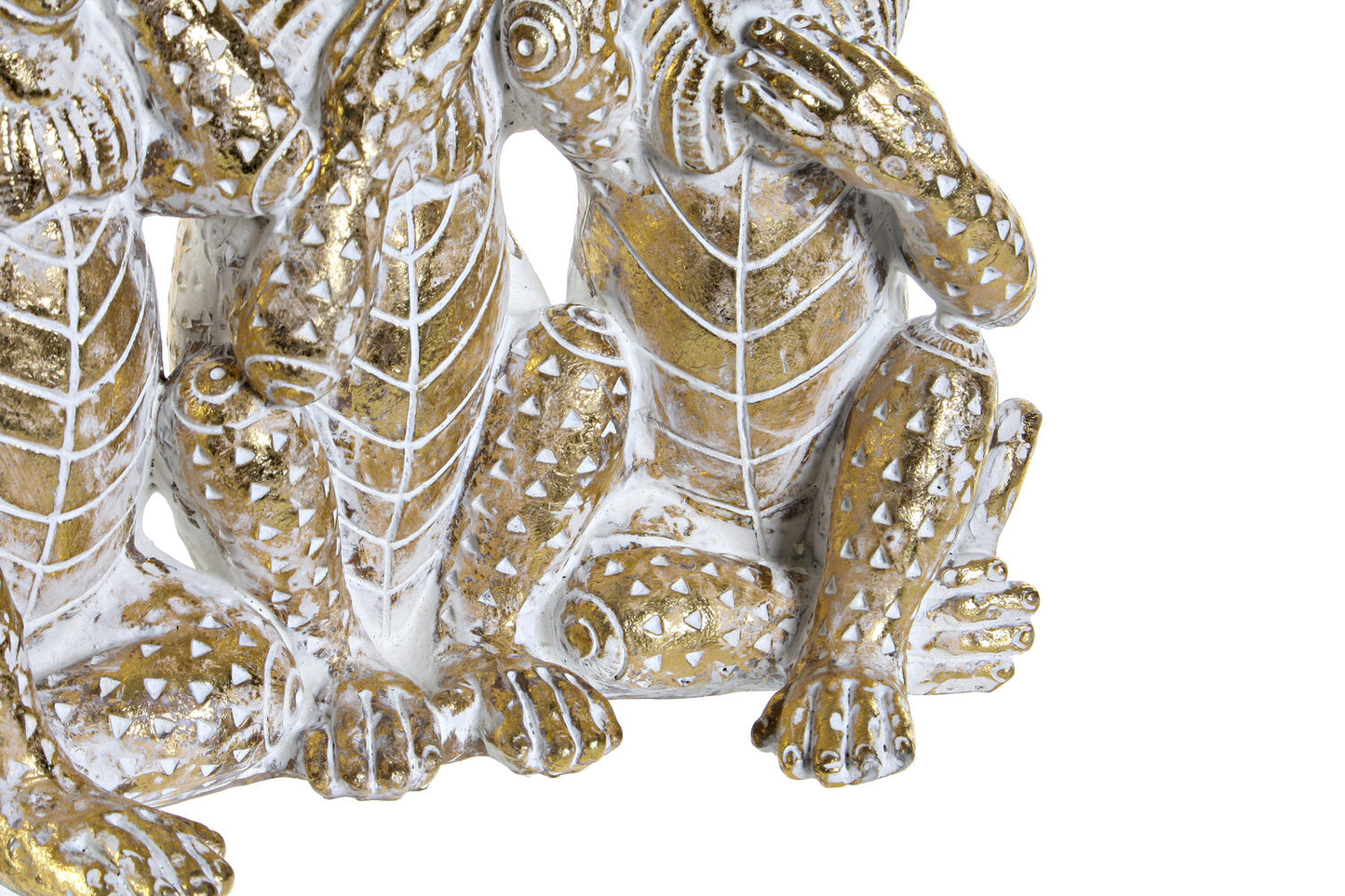 FIGURA RESINA 21X11X16:2 MONOS DECAPE DORADO