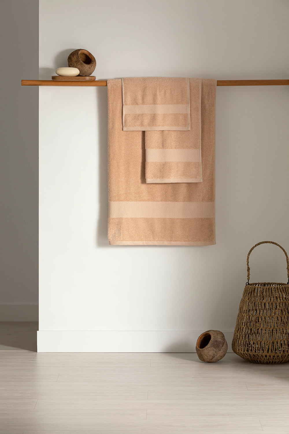 TOALLA ALGODON 500 GR 50X100 CM 104 CAMEL PADUANA