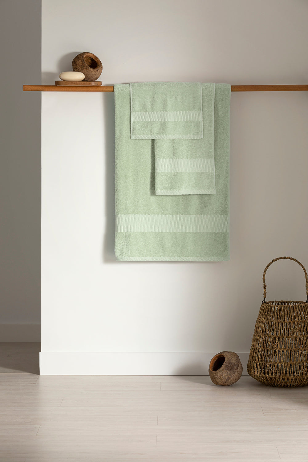 Set 6 Toalla Algodon 500 Gr 50X100 Cm 216 Agua Marina