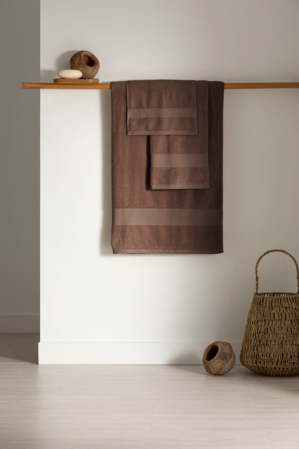 Set 3 Toalla Algodon 500 Gr 70X140 Cm 276 Chocolate