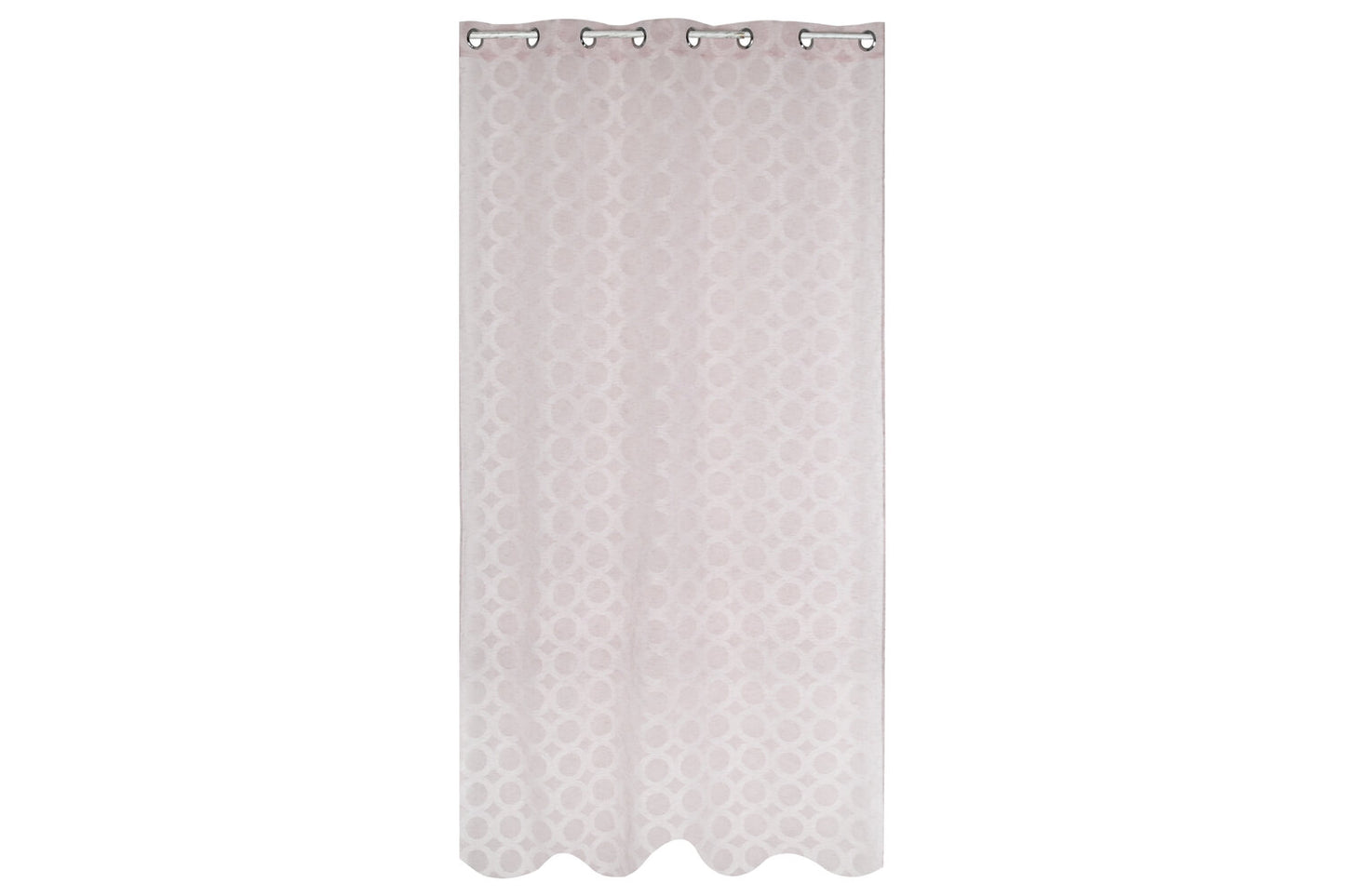CORTINA POLIESTER 140X260 8 ANILLAS ROSA PALO