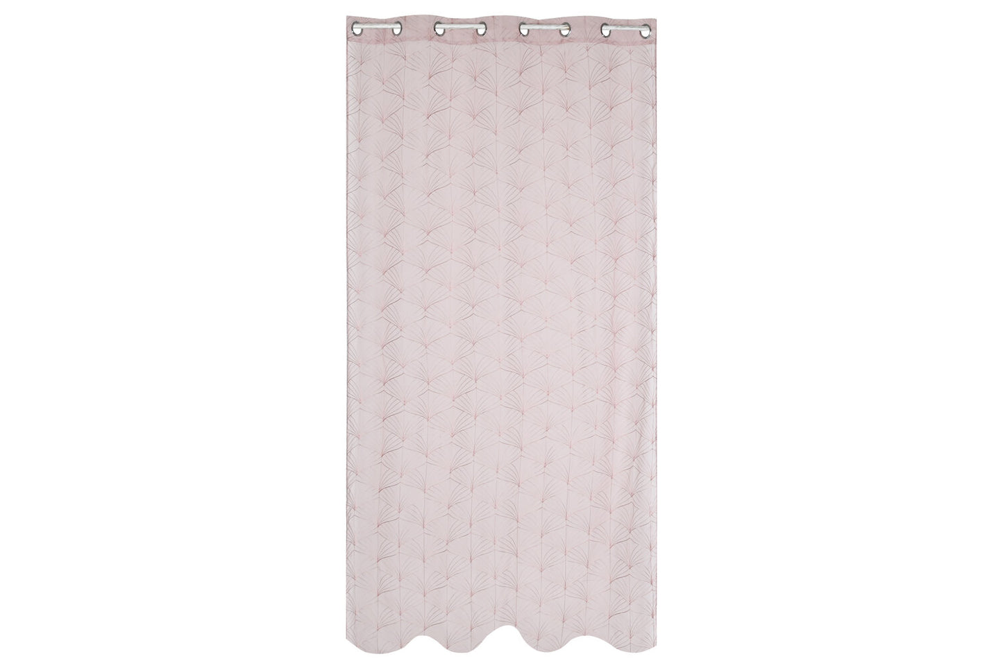 CORTINA POLIESTER 140X260 8 ANILLAS ROSA PALO