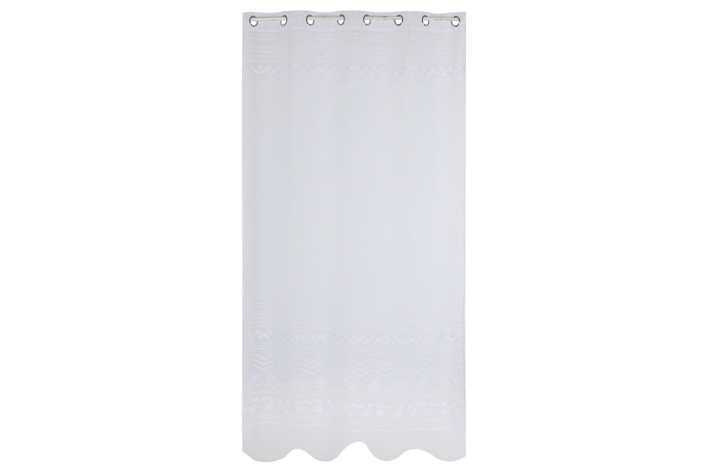 CORTINA POLIESTER 140X260 8 ANILLAS BLANCO
