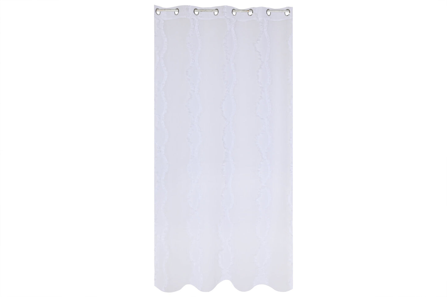 CORTINA POLIESTER 140X260 8 ANILLAS BLANCO