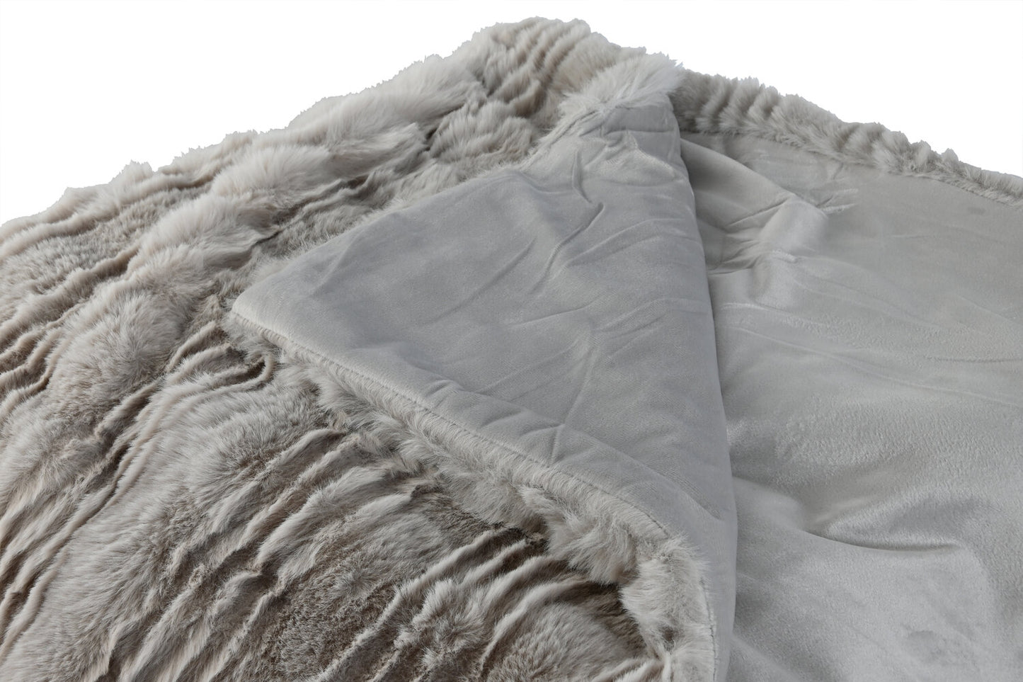 MANTA POLIESTER 220X240X1 650 GSM CAMA GRIS CLARO