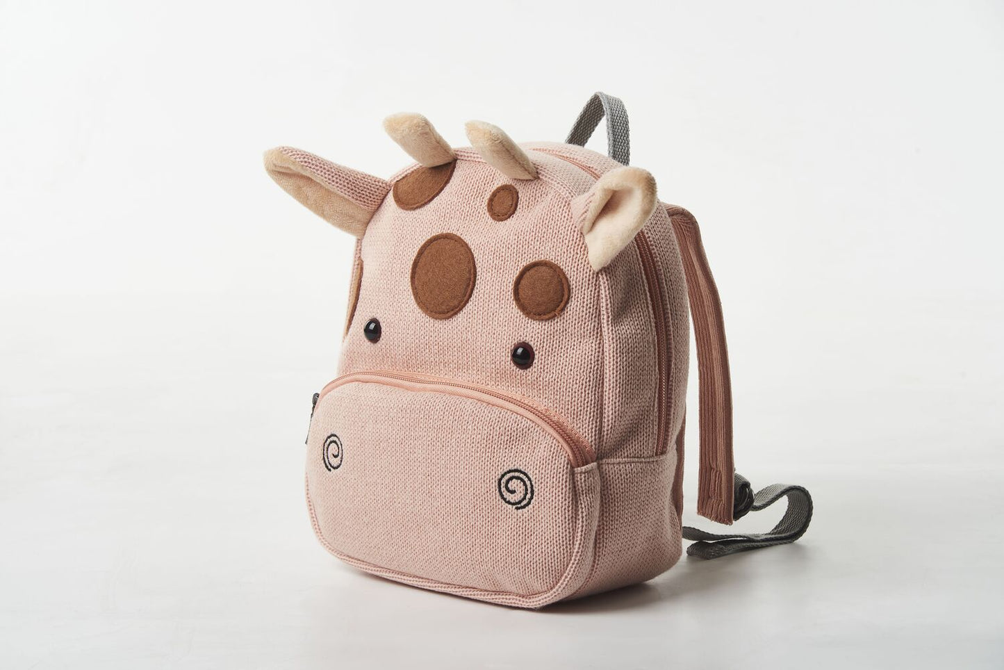 Mochila infantil algodón jirafa rosa