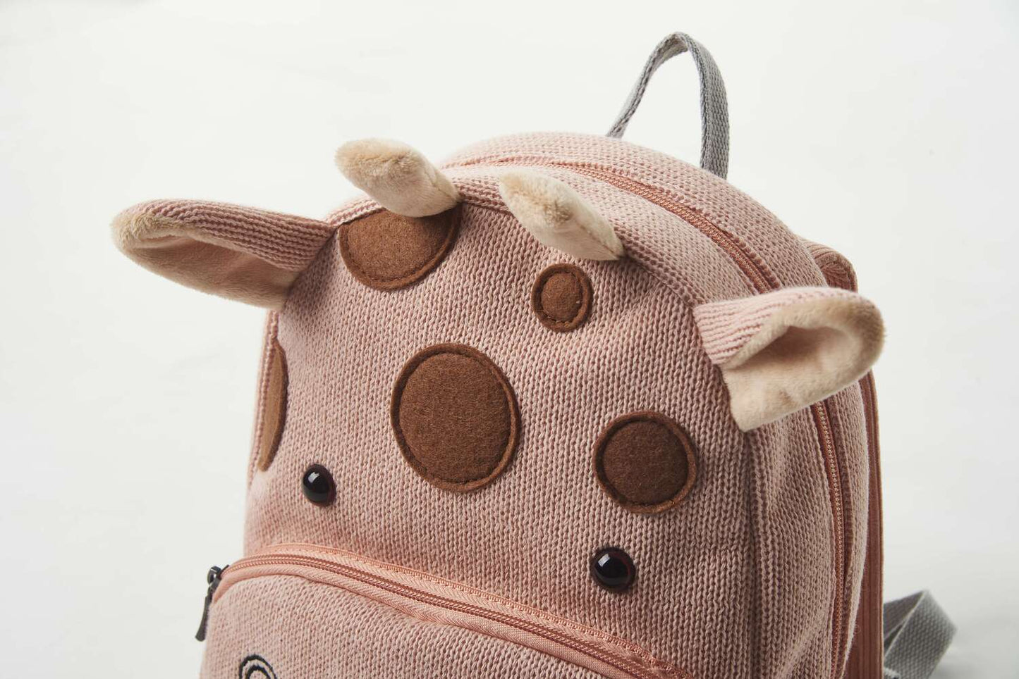 Mochila infantil algodón jirafa rosa